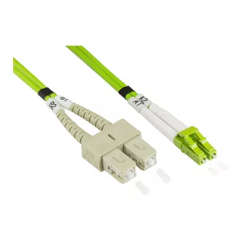 Alcasa LW-801LS5 Cable de fibra óptica 1 m LSZH OM5 LC SC verde (LW-801LS5)