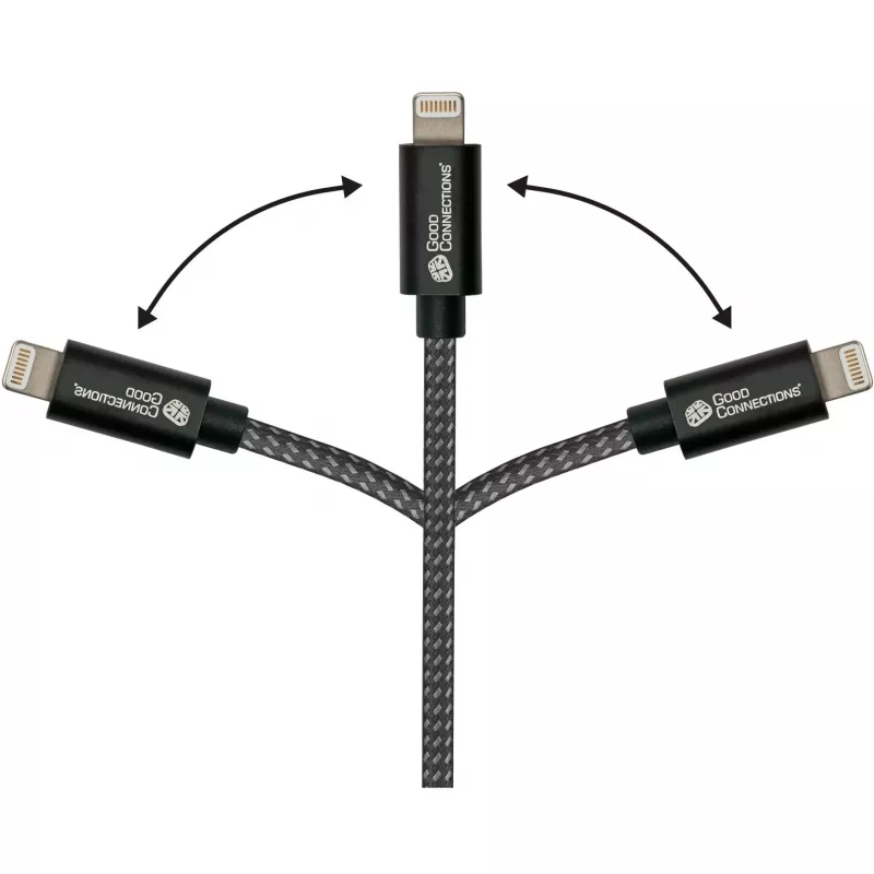 Good Connections Cable de carga y datos USB 2.0 para iPhone/iPad/iPod conector macho USB-A a Lightning - El cable de alta calidad y oficialmente certificado por Apple
