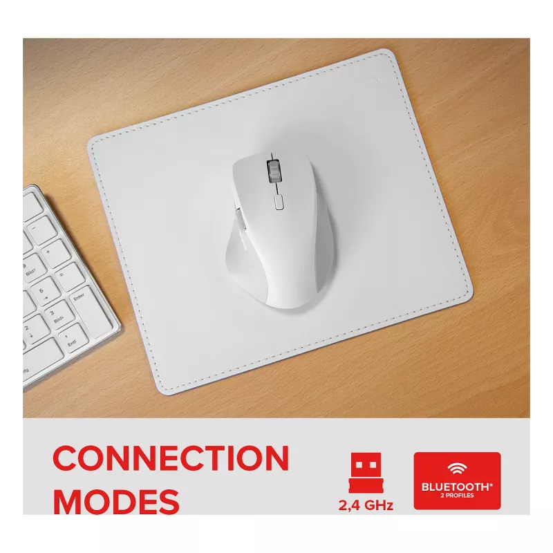 Speedlink LIBERA Ratón inalámbrico Bluetooth silencioso recargable blanco