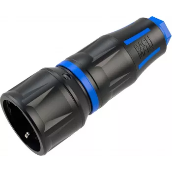Bachmann BM0017348 Conector hembra de contacto de protección, profesional CEE7/3, goma