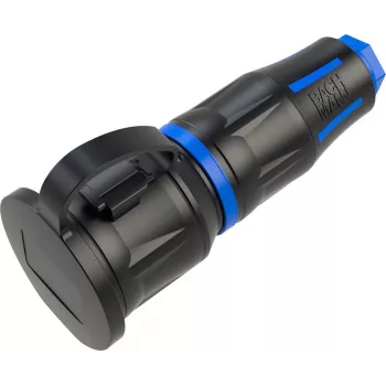 Bachmann BM0017350 Conector hembra de contacto de seguridad, profesional CEE7/3, goma