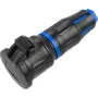 Bachmann BM0017351 Conector hembra de contacto de seguridad, profesional CEE7/3, goma