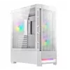 Caja de PC Cougar COUGAR Airface RGB Midi Tower blanca — 230×386×491 mm, compatible con 3×120/140 mm frontal, 1×120 mm trasero, unidades de 2,5/3,5 pulgadas