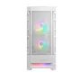 Caja de PC Cougar COUGAR Airface RGB Midi Tower blanca — 230×386×491 mm, compatible con 3×120/140 mm frontal, 1×120 mm trasero, unidades de 2,5/3,5 pulgadas