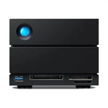 LaCie 2big Dock v2 60 TB Caja de discos duros de sobremesa, almacenamiento HDD de 2 bahías
