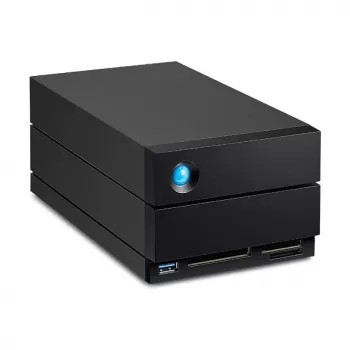 LaCie 2big Dock v2 60 TB Caja de discos duros de sobremesa, almacenamiento HDD de 2 bahías