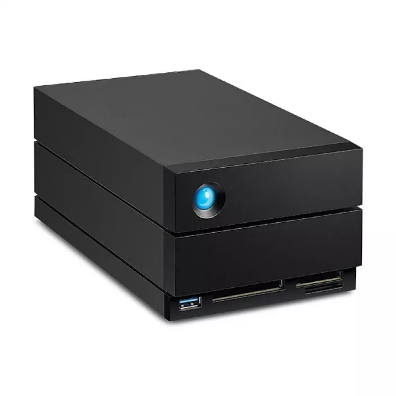 LaCie 2big Dock v2 60 TB Caja de discos duros de sobremesa, almacenamiento HDD de 2 bahías