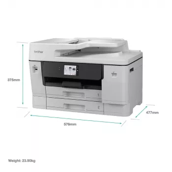 Impresora multifunción de inyección de tinta Brother MFC-J6960DW — A3, 1200 x 4800 dpi, 31 ppm, Wi‑Fi, Ethernet, Dúplex