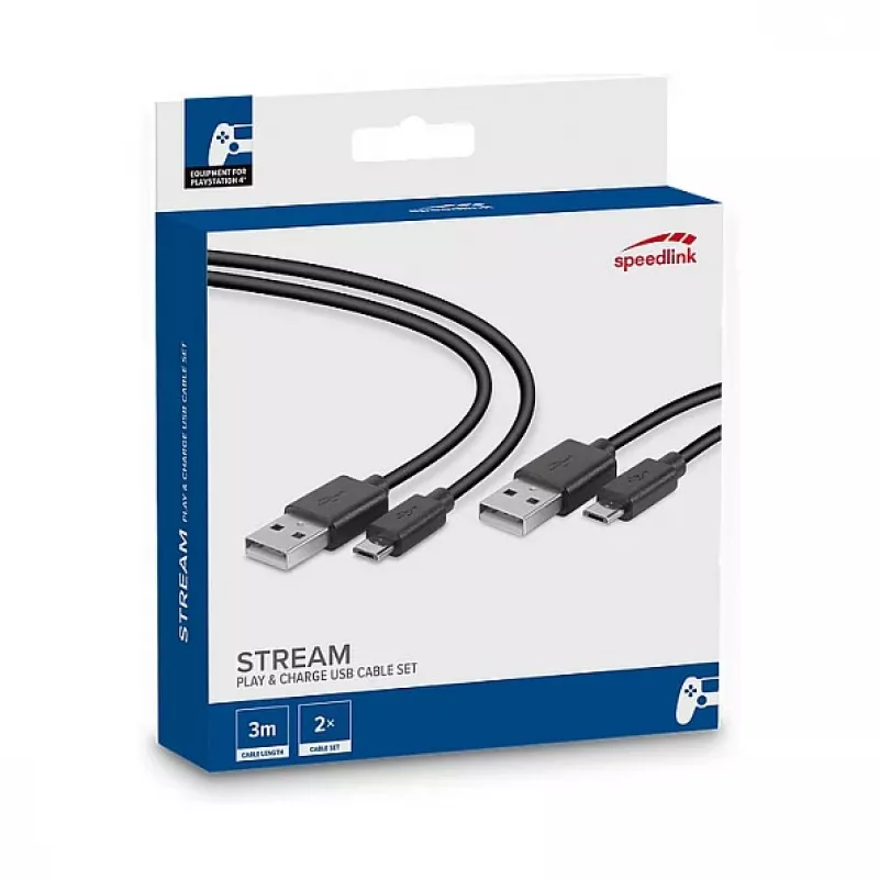 Cable USB SPEEDLINK SL-450104-BK 3 m USB A a Micro-USB A negro