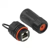 Cable de red con conectores Outdoor IP68 Cat. 6a RJ45 totalmente apantallado negro Good - Red