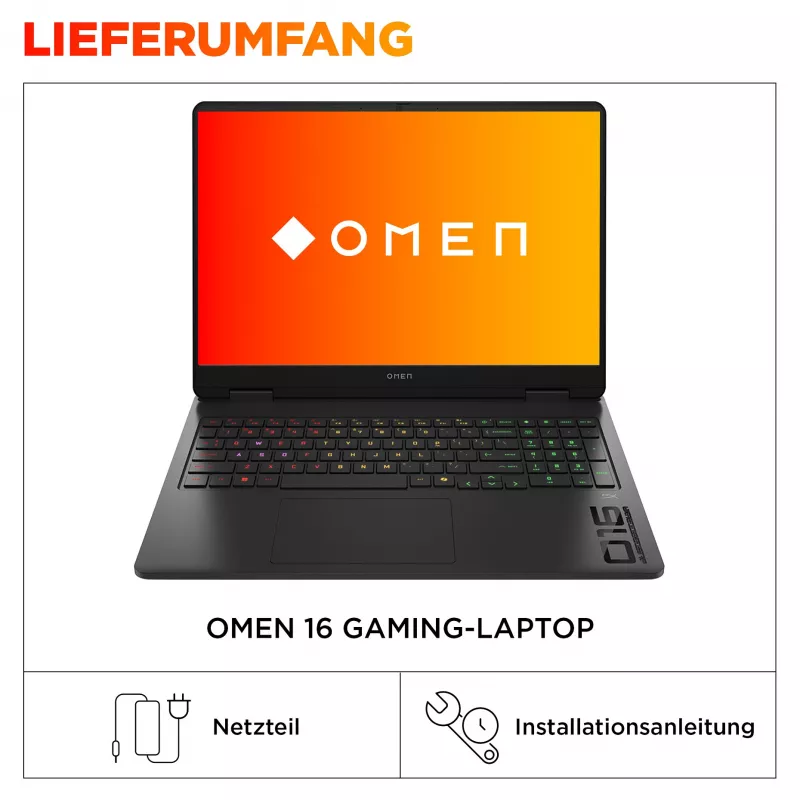 HP OMEN 16-am0172ng portátil gaming – 16 inch WUXGA 144Hz, Core i7-14650HX, 16GB RAM, 512GB SSD, RTX 5060 (BZ9G7EA#ABD)