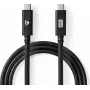 Cable USB Nedis | USB 3.2 Gen 2 | conector macho USB-C™ | conector macho USB-C™ - 100 W | 4K@60Hz | 10 Gbit/s | niquelado | 1,00 m | redondo | PVC | negro | caja
