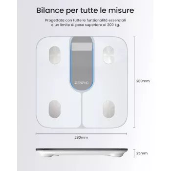 RENPHO Smart Body Scale Elis 1C A033 blanco PEU-R-A033-W PEURA033W (PEU-R-A033-W)
