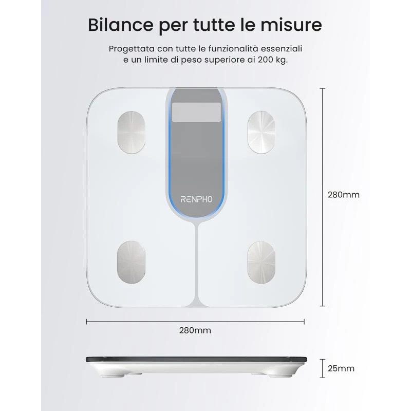 RENPHO Smart Body Scale Elis 1C A033 blanco PEU-R-A033-W PEURA033W (PEU-R-A033-W)