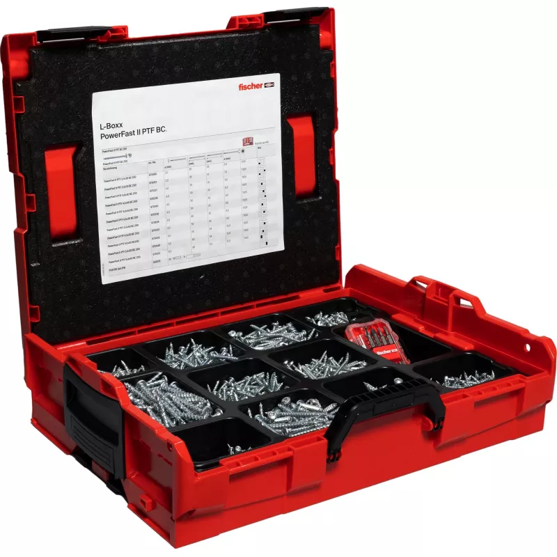 Fischer PowerFast II L-BOXX Set de tornillos PanHead (568480)