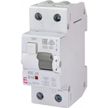 Interruptor diferencial B 16A 1P+N 2M 30MA A 10KA