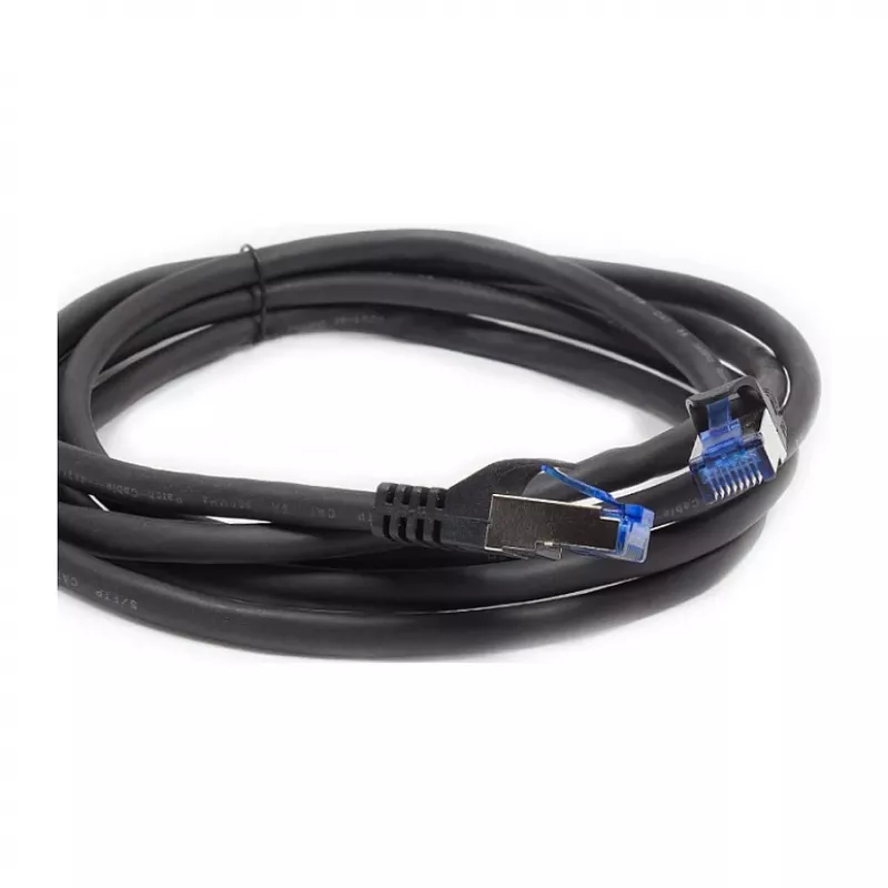 Cable de red Alcasa 8060-SF100S 10 m Cat6a S/FTP (S-STP) Negro (8060-SF100S)