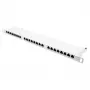 Patch panel 48,30cm (19) Cat. 6, 24 puertos, 0,5 U, STP apantallado, apertura sin herramientas, Blanco puro (RAL9010), Goo (GC-N0137)