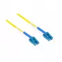 GC LW-9005LC - Cable de red de fibra óptica dúplex OS2 9/125µ LC/LC 0.5m amarillo - 0,5 m - Dúplex (LW-9005LC)