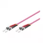 Cable de parcheo de fibra óptica dúplex OM4 (multimodo, 50/125) ST/ST, 20 m, Good Connections® (LW-820ST4)