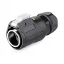 Alcasa S1 IC01-24R01 - RJ45 - negro - conector macho/hembra - recto - Metal - Gel de sílice - Zinc - IP65 - IP67 (IC01-24R01)