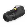 Alcasa S1 IC01-24R01 - RJ45 - negro - conector macho/hembra - recto - Metal - Gel de sílice - Zinc - IP65 - IP67 (IC01-24R01)