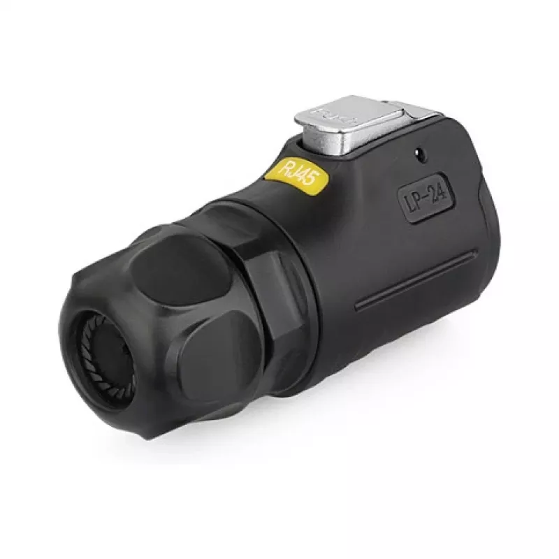 Alcasa S1 IC01-24R01 - RJ45 - negro - conector macho/hembra - recto - Metal - Gel de sílice - Zinc - IP65 - IP67 (IC01-24R01)