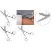 Tijera de primeros auxilios P-96022, tijera médica de primeros auxilios, 14,0 cm, acero inoxidable, plata