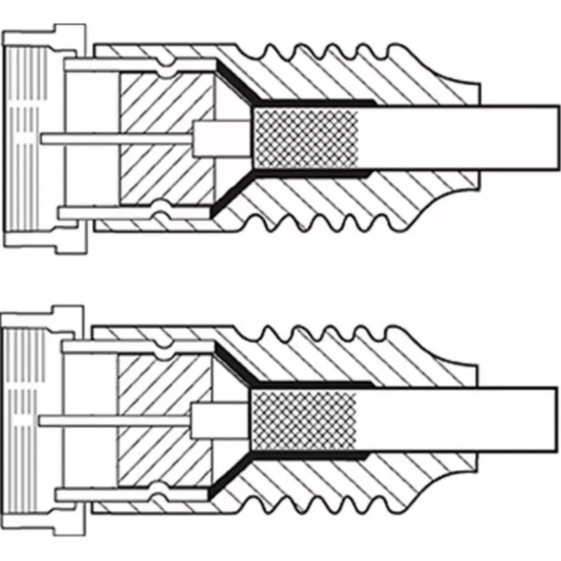 Goobay Cable de antena SAT (tipo 135 dB), 4 apantallado, 2 m, blanco – dorado, conector F > conector F (70600)