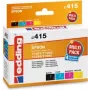 edding cartuchos de tinta EDD-415 negro, cian, magenta, amarillo compatible con EPSON T1295L, set