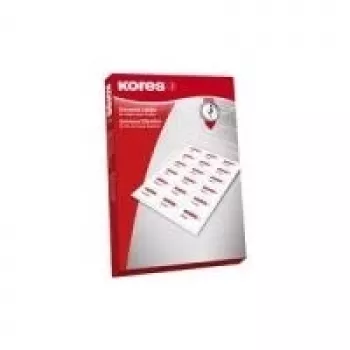 Etiqueta autoadhesiva Kores L10542 rectangular permanente blanca