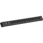 Regleta de enchufes Bachmann CONNECTUS 12x tomas CEE7/3 con 1x interruptor, cable de 2,0 m, conector CEE7/7, negra