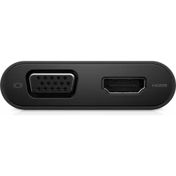 DELL USB-C - HDMI / VGA / Ethernet / USB 3.0 - Negro - Con cable - USB 3.2 Gen 1 (3.1 Gen 1) Type-C - 10,100,1000 Mbit/s - Negro - 1920 x 1080 píxeles - Dell (DA200)