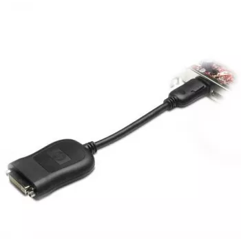 HP - Adaptador DVI - DisplayPort (conector macho) a DVI-D (conector hembra) - Negro - para Quadro FX 3800 (481409-001,FH973AA)