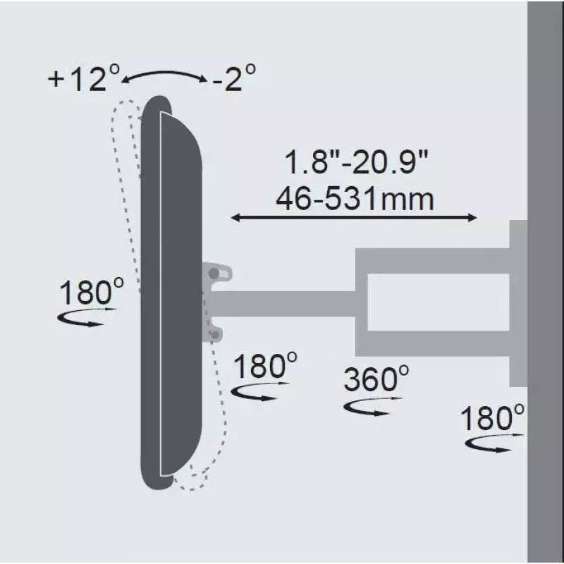 Soporte de TV Vivolink VLMW2355A 55