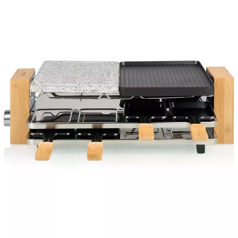 Raclette y grill Princess 01.162955.01.001 8 personas Aluminio Negro Gris Madera