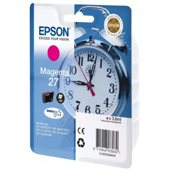 Cartucho de tinta Epson DURABrite Ultra C13T27034010 Magenta, a base de pigmento, 1 ud.