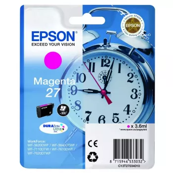 Cartucho de tinta Epson DURABrite Ultra C13T27034010 Magenta, a base de pigmento, 1 ud.