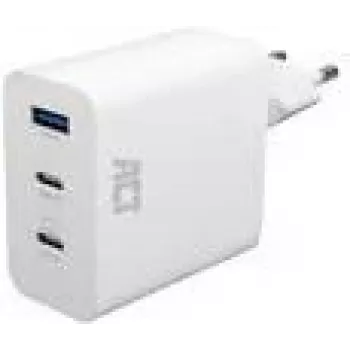 Cargador ACT USB-C/USB-A 65W 3 puertos Power Delivery PPS QuickCharge GaNFast