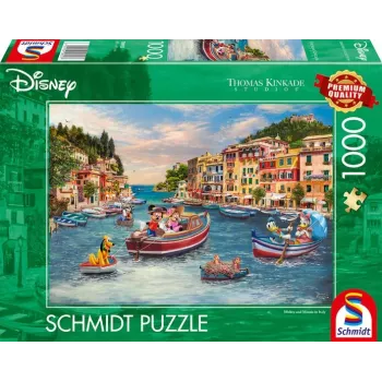 Thomas Kinkade Studios: Disney - Mickey y Minnie en Italia, Puzzle 1000 piezas