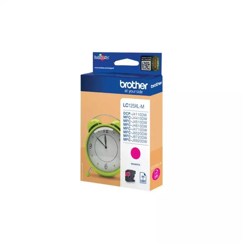 Cartucho de tinta Brother LC-125XLM, Original Extra (Súper) High Yield, Magenta, 1 unidad
