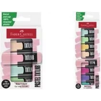 Set de rotuladores Faber-Castell 154214 pastel, 4 uds. – coral, verde, verde claro, rosa