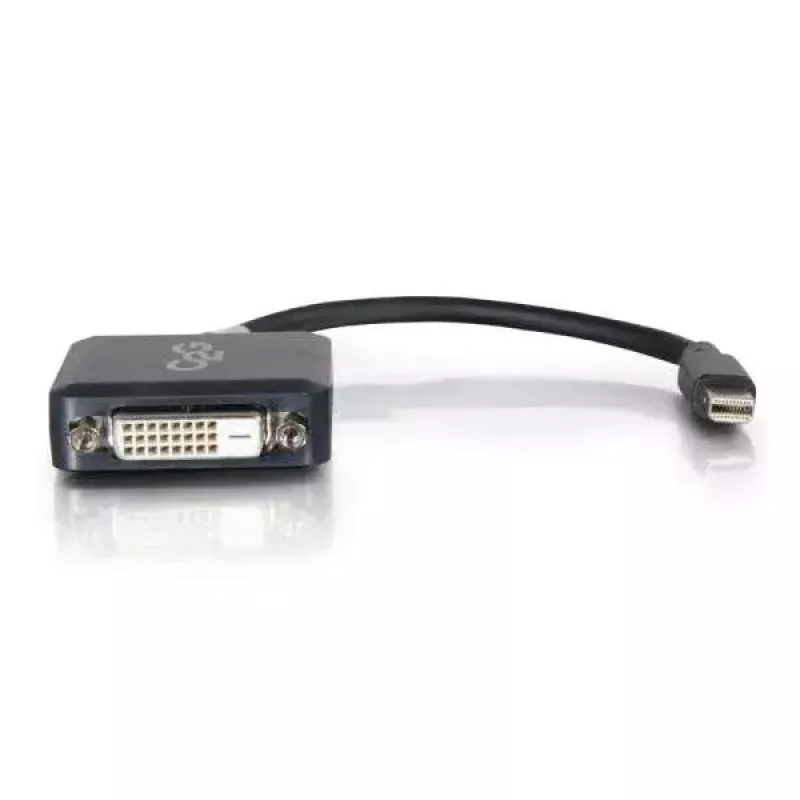 C2G Adaptador Mini DisplayPort a DVI de 20 cm Thunderbolt a DVI-D Negro