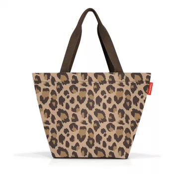 reisenthel Bolsa de compra shopper M LEO MACCHIATO fibra sintética marrón ZS6048 (ZS6048)