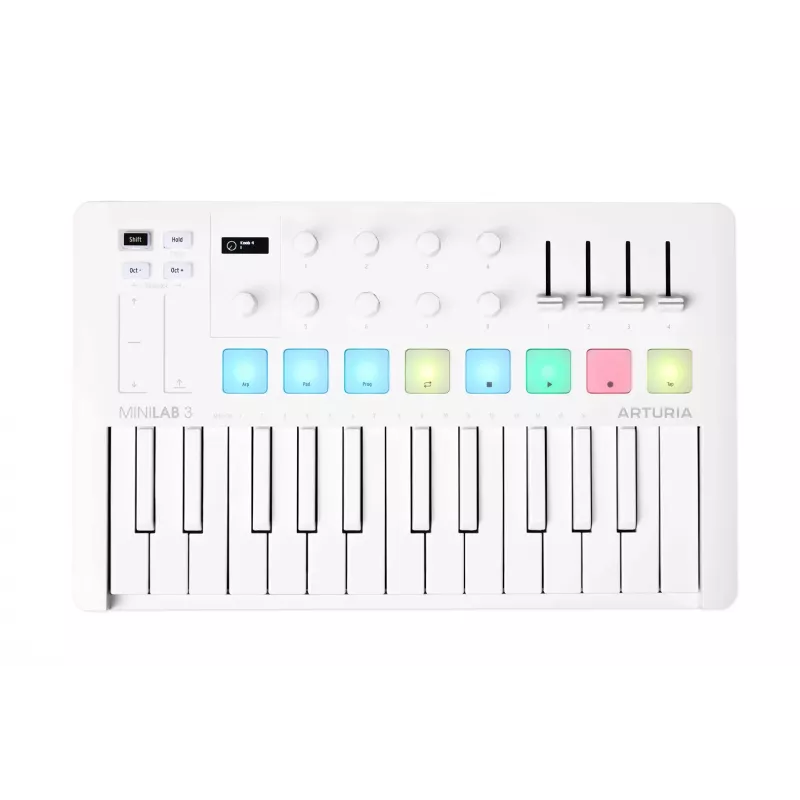 Arturia MiniLab 3 - Teclado controlador MIDI, blanco