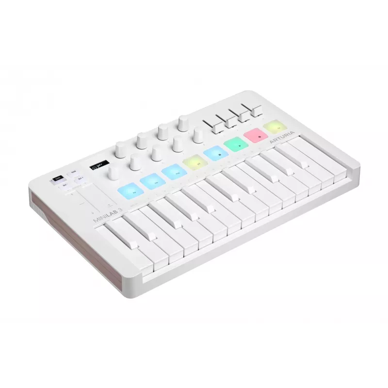 Arturia MiniLab 3 - Teclado controlador MIDI, blanco