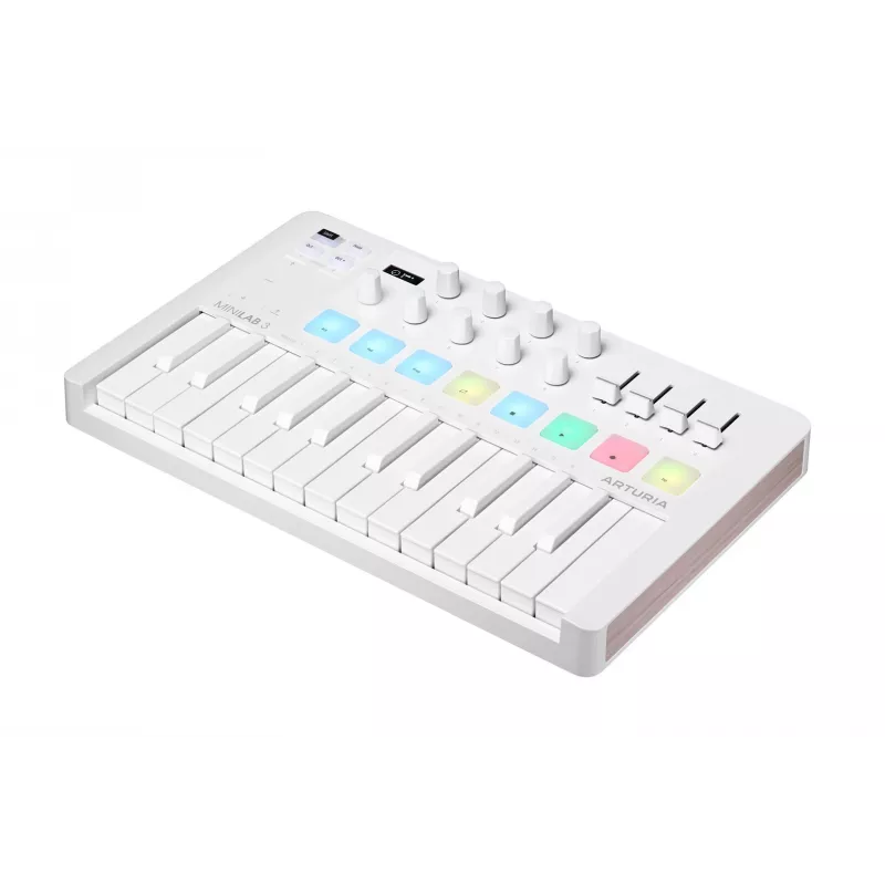 Arturia MiniLab 3 - Teclado controlador MIDI, blanco