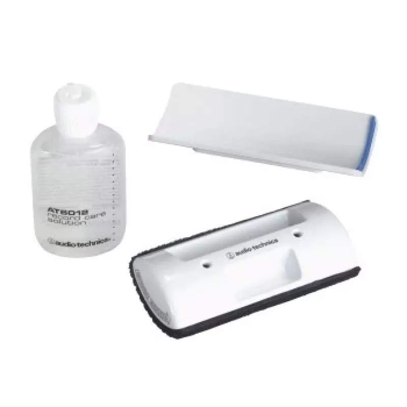 Audio-Technica AT6012 kit de limpieza de discos, 60 ml, con almohadilla cepillo de terciopelo