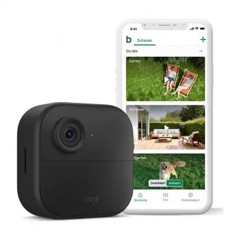 AMAZON (RING) Blink Outdoor 4 - Cámara de vigilancia de red - Exterior, interior - resistente a la intemperie - Color (día/noche) - 1080p - Audio - inalámbrica - Wi-Fi (B0B1N5RL1Q)