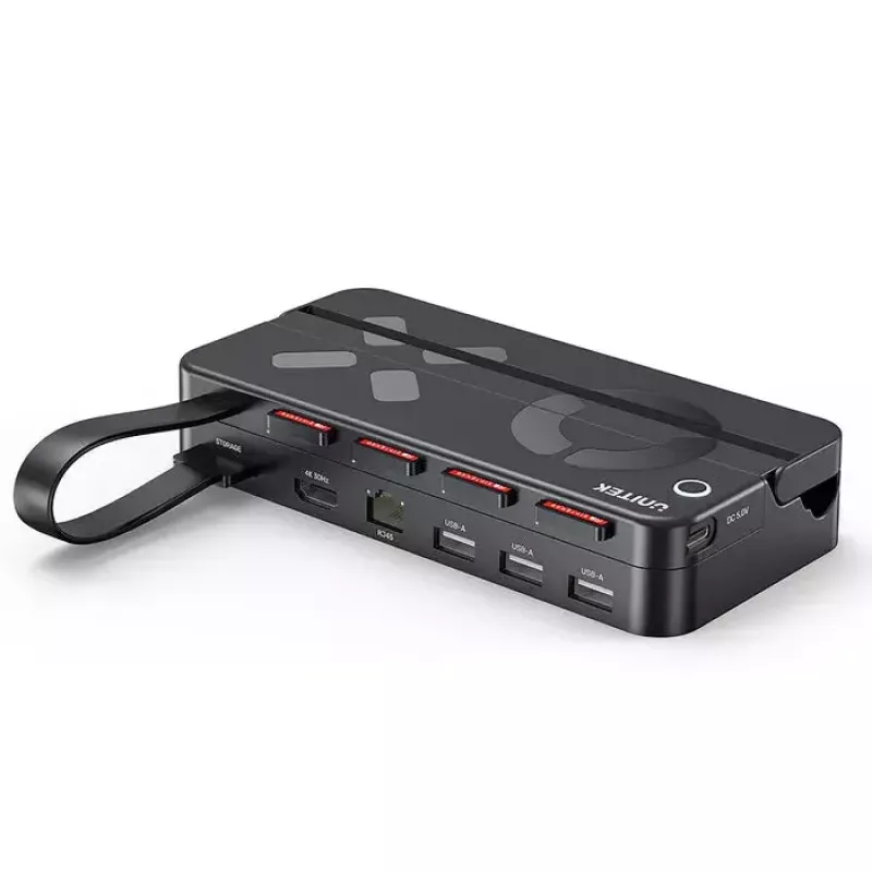 Base de acoplamiento para consola portátil Unitek G1002F01 — Conexión de acoplamiento USB, negro